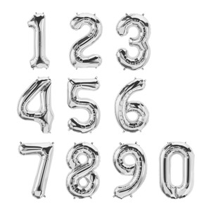 ナンバーバルーンガーランドsilver