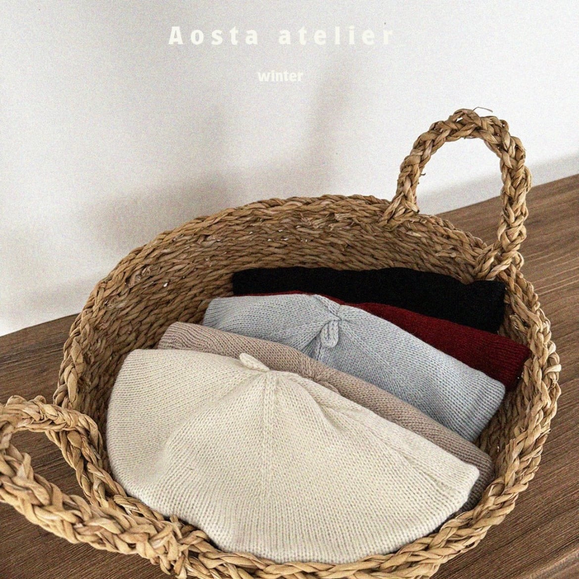 【即納】aosta / knit beret