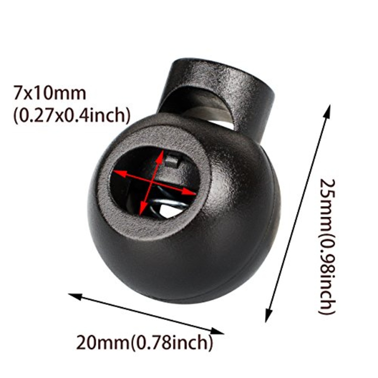 DYZD コード ストッパー コード ロック シューレース ロープ アウトドア 10個入り ブラック