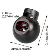 DYZD コード ストッパー コード ロック シューレース ロープ アウトドア 10個入り ブラック