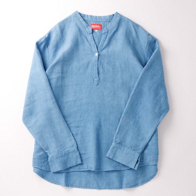 【新品】GROWN IN THE SUN MINTENS限定品 special indigo linen shirt EASY SHIRT  made in Japan ／ グローインザサン インディゴリネン イージー シャツ サイズ４（XL相当）SUNSHINE＋CLOUD