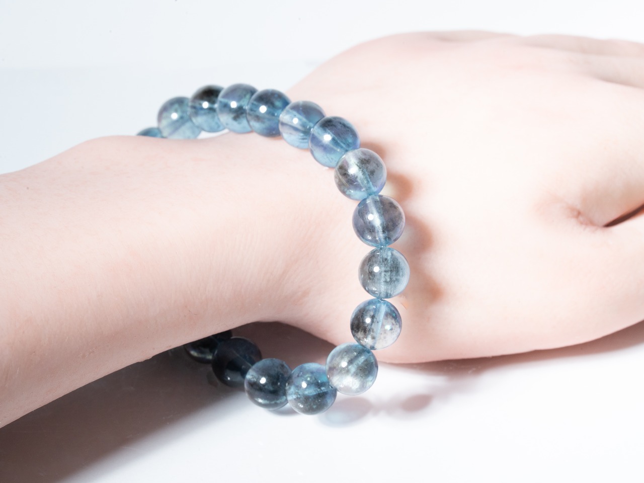 No.2596-1 【SS】アクアマリンブレスレット