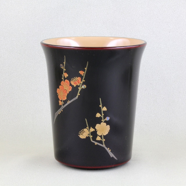 22-2 輪島塗 フリーカップ／紅白梅蒔絵／単品