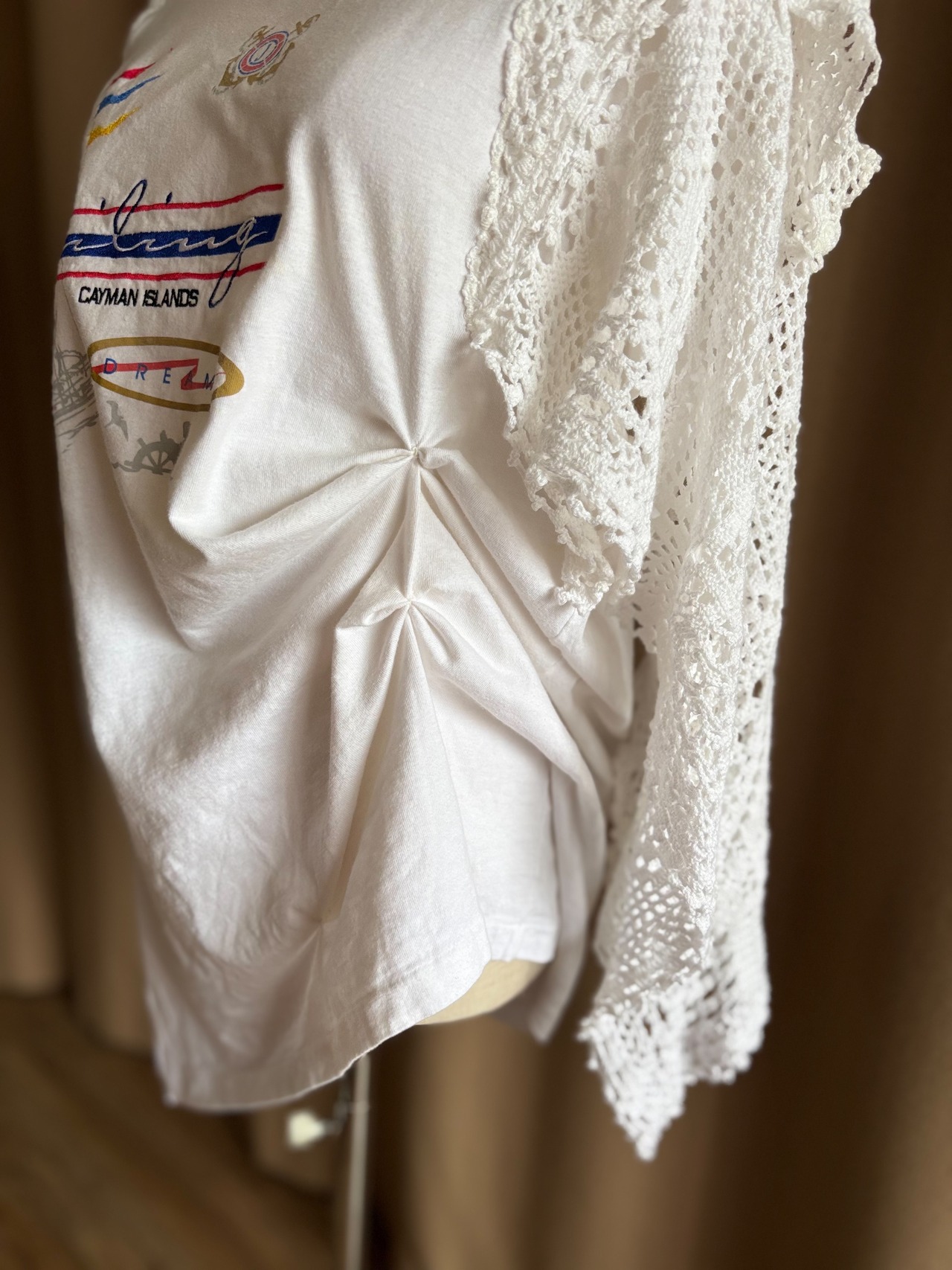 draped crochet sleeve remake t-shirt-5281-6
