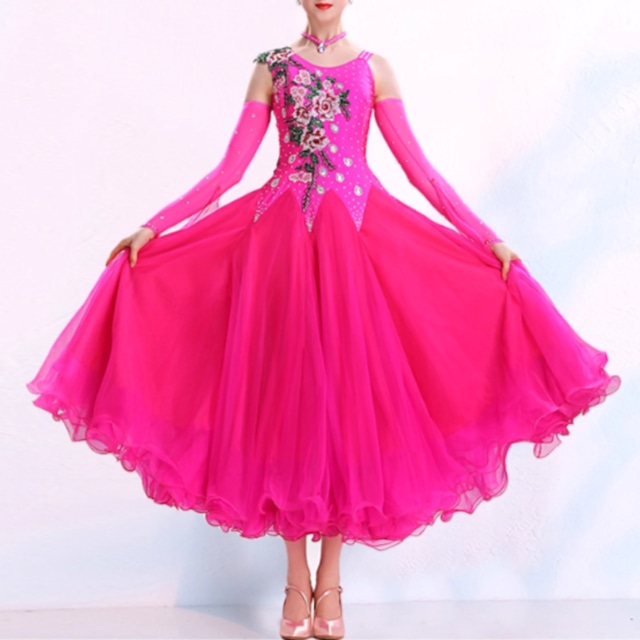 エレガント フローラル エンブロイダリー モダンドレス 4col D00241