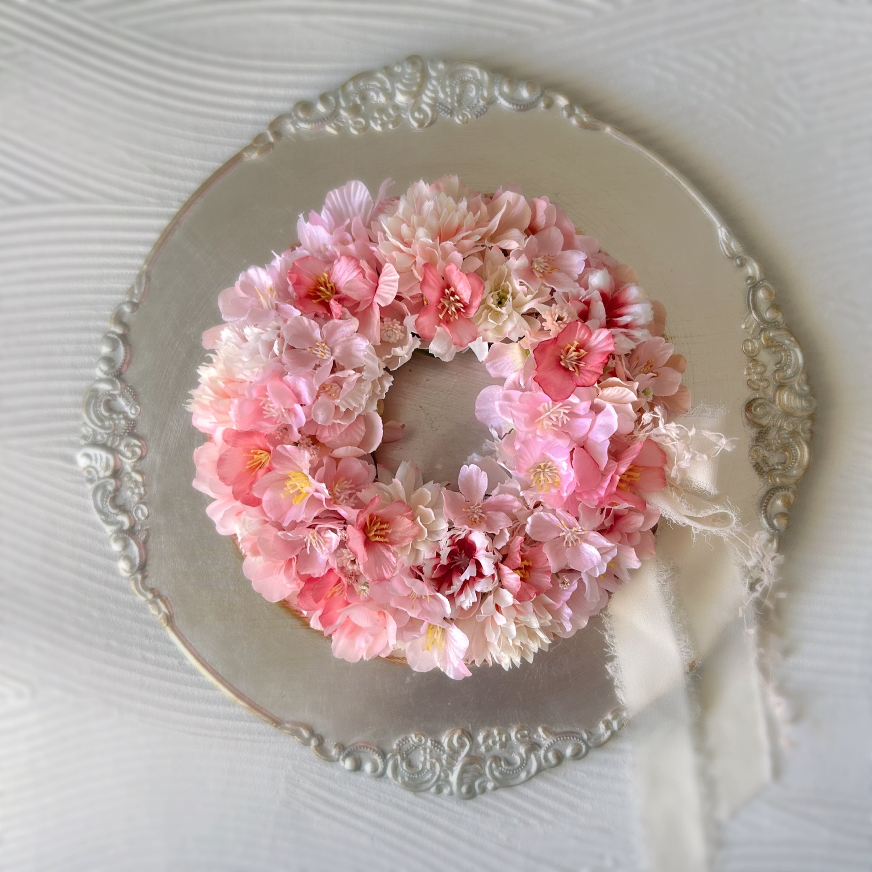 アーティシャルフラワーリース♡春のときめき✴︎✴︎ アーティシャルフラワーリース春のときめき︎︎ アーティシャル