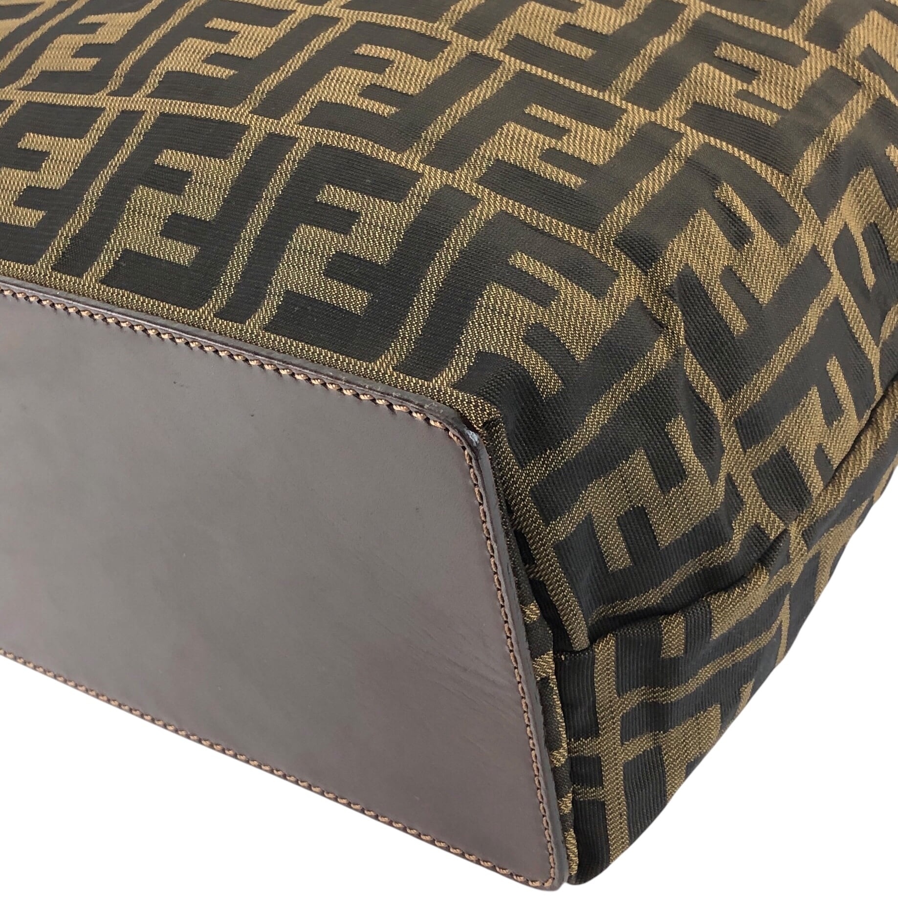 FENDI フェンディ ズッカ トートバッグ ブラウン ジャガード vintage