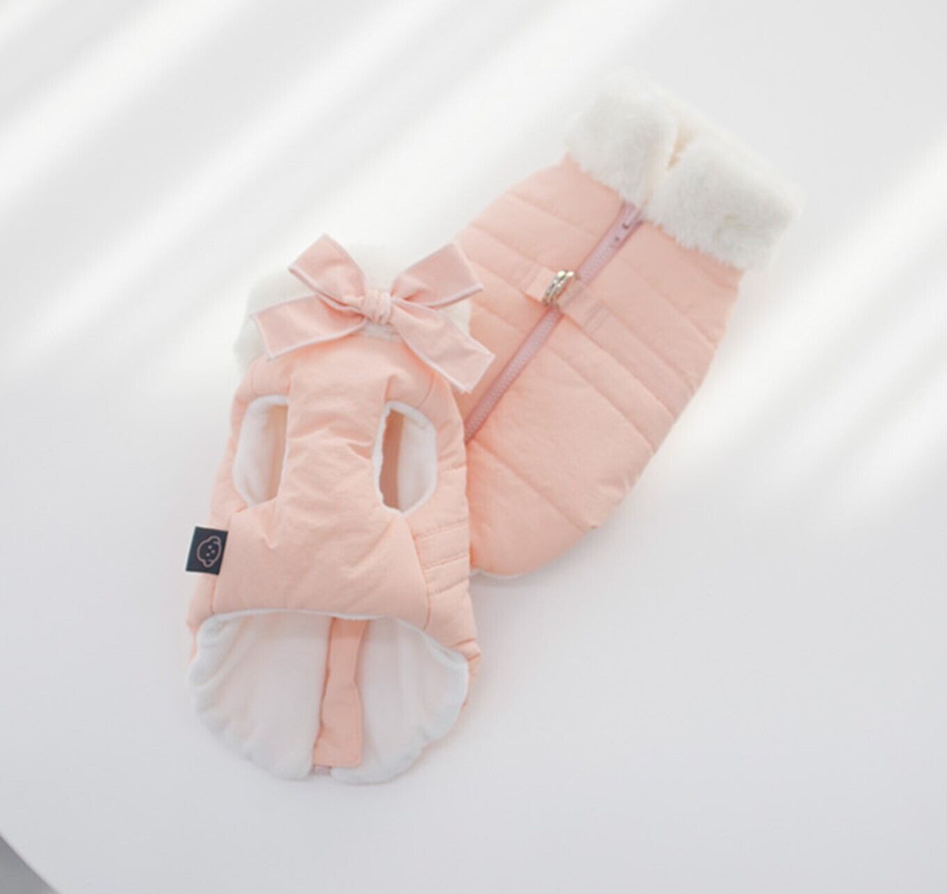 S/即納【cocochien】Fur Harness Patting《Pink》
