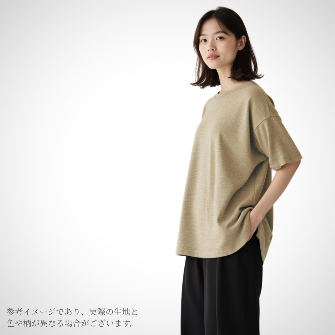 リネン100%天竺ニット生地-2m-curl tricot　KX/200H6802