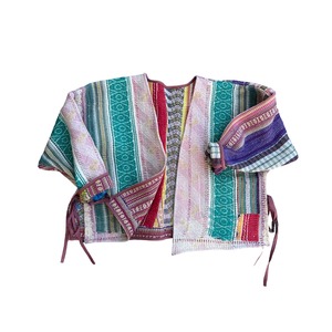 saruche Vintage グドゥリー 刺子のサイドリボンリバーシブルジャケット