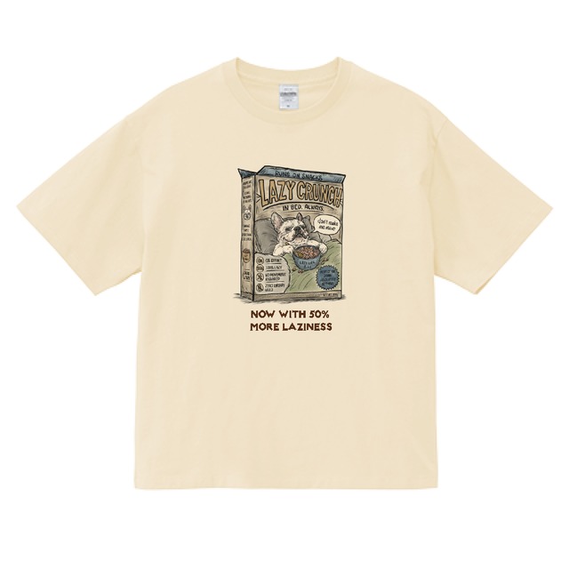LAZY CRUNCH(CRE)/Tシャツ/アイボリー/ユニセックス