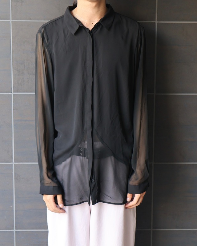 sheer pattern shirt