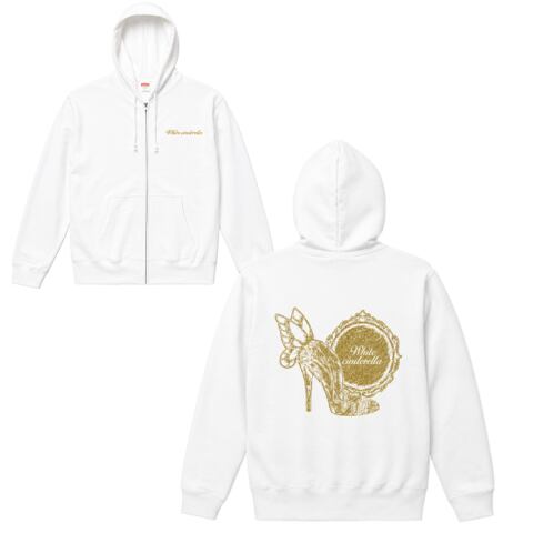 ZIP HOODIE】ミラーグラスヒール［ゴールドラメ］ | White Cinderella
