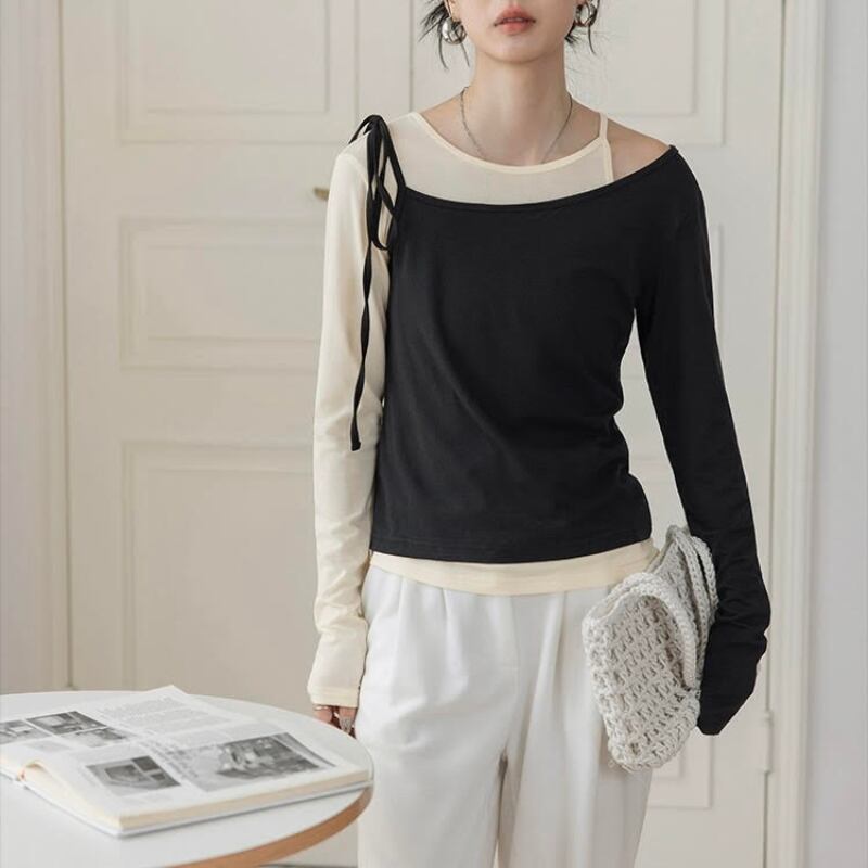 アシメネックレイヤードカットソー R00819