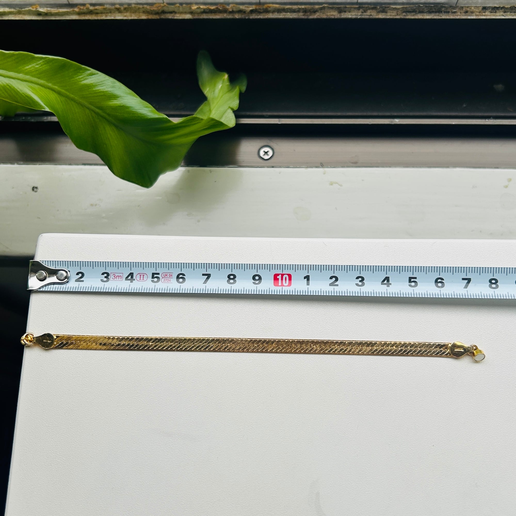 Italy シルバー925 GPヘリンボーンブレスレット（18cm） | Milo