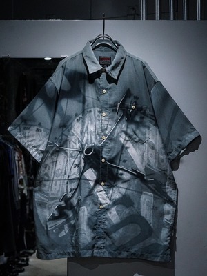 【add (C) vintage】"FUBU" Compass × Bill Design Loose S/S Shirt