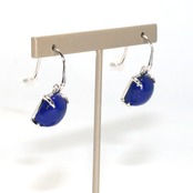 12月誕生石！揺れ動くピアス！ シルバー ラピスラズリ スクエア フック ピアス  mm1072