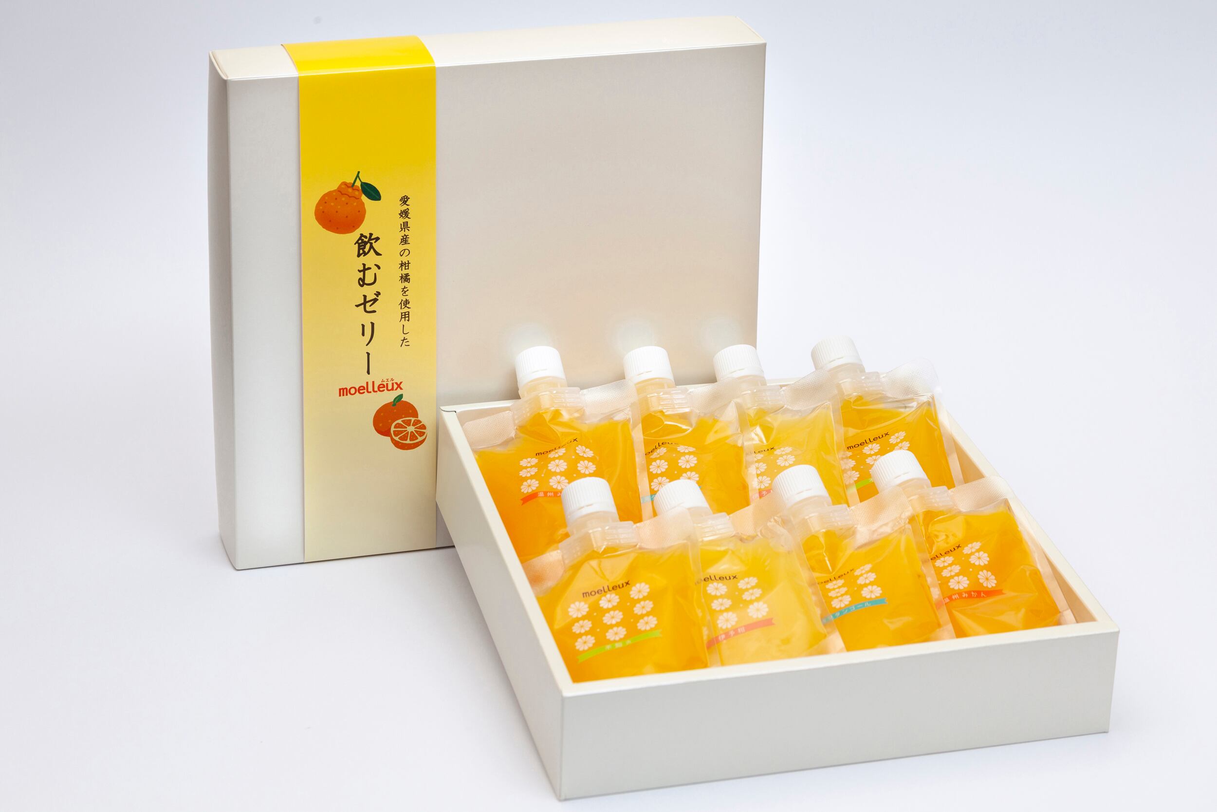 愛媛県産柑橘を使用した 飲むゼリー8個ギフト | ワッフルアトリエ ムエル