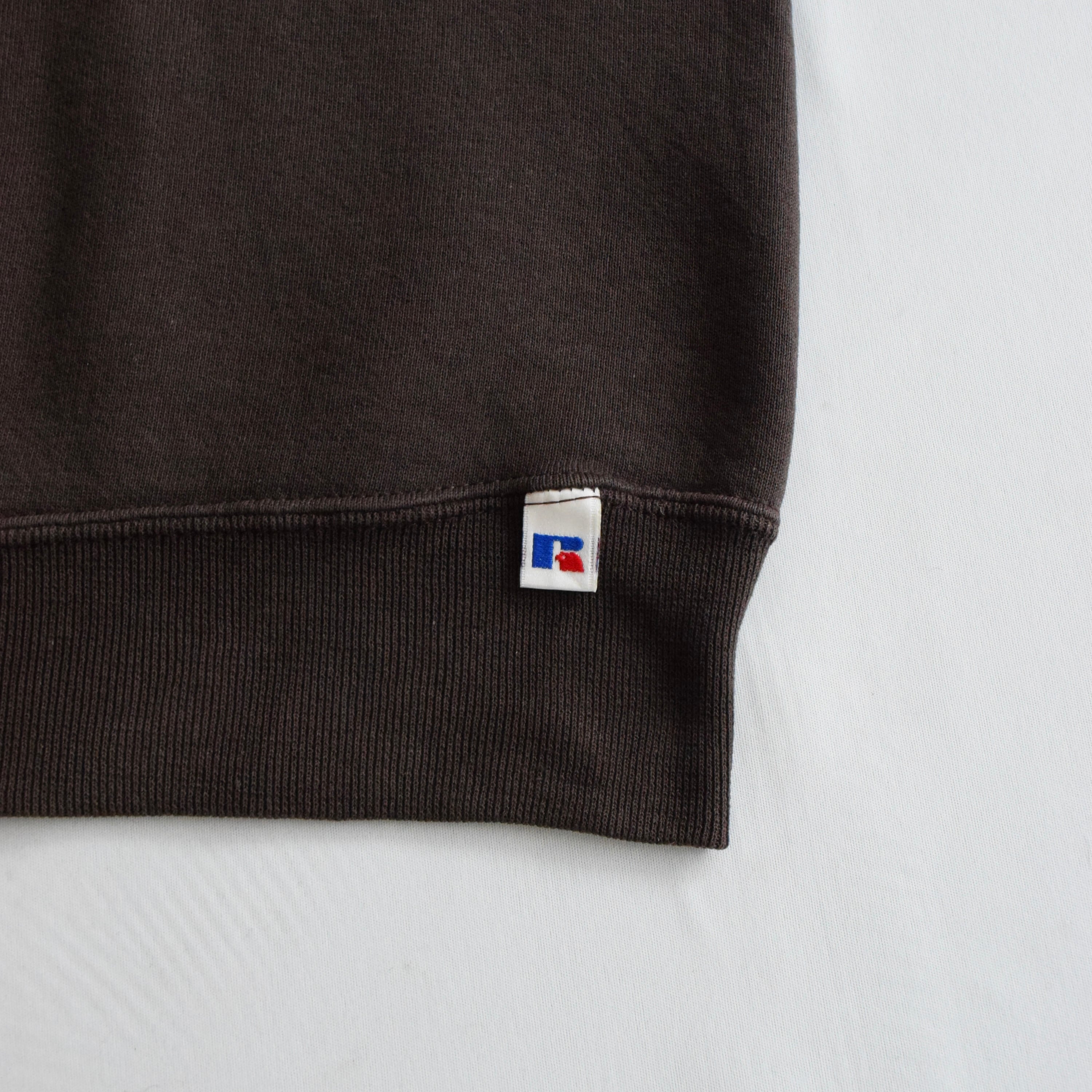 90's USA製 RUSSELL ATHLETIC スウェット メンズL ダークブラウン 無地