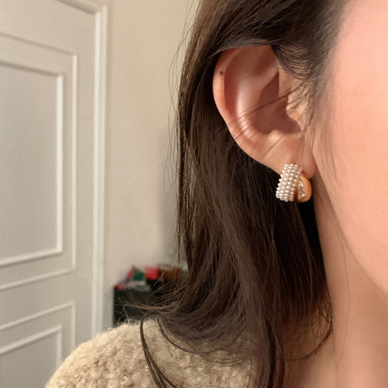 suzyacc優しいパールのピアス