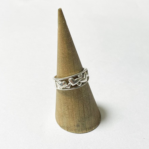Old 925 Silver Heart Watermark Ring