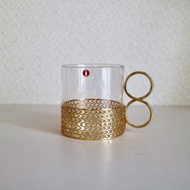 Iittala イッタラ / 24 Karaatti ゴールド ホルダー付きグラス M