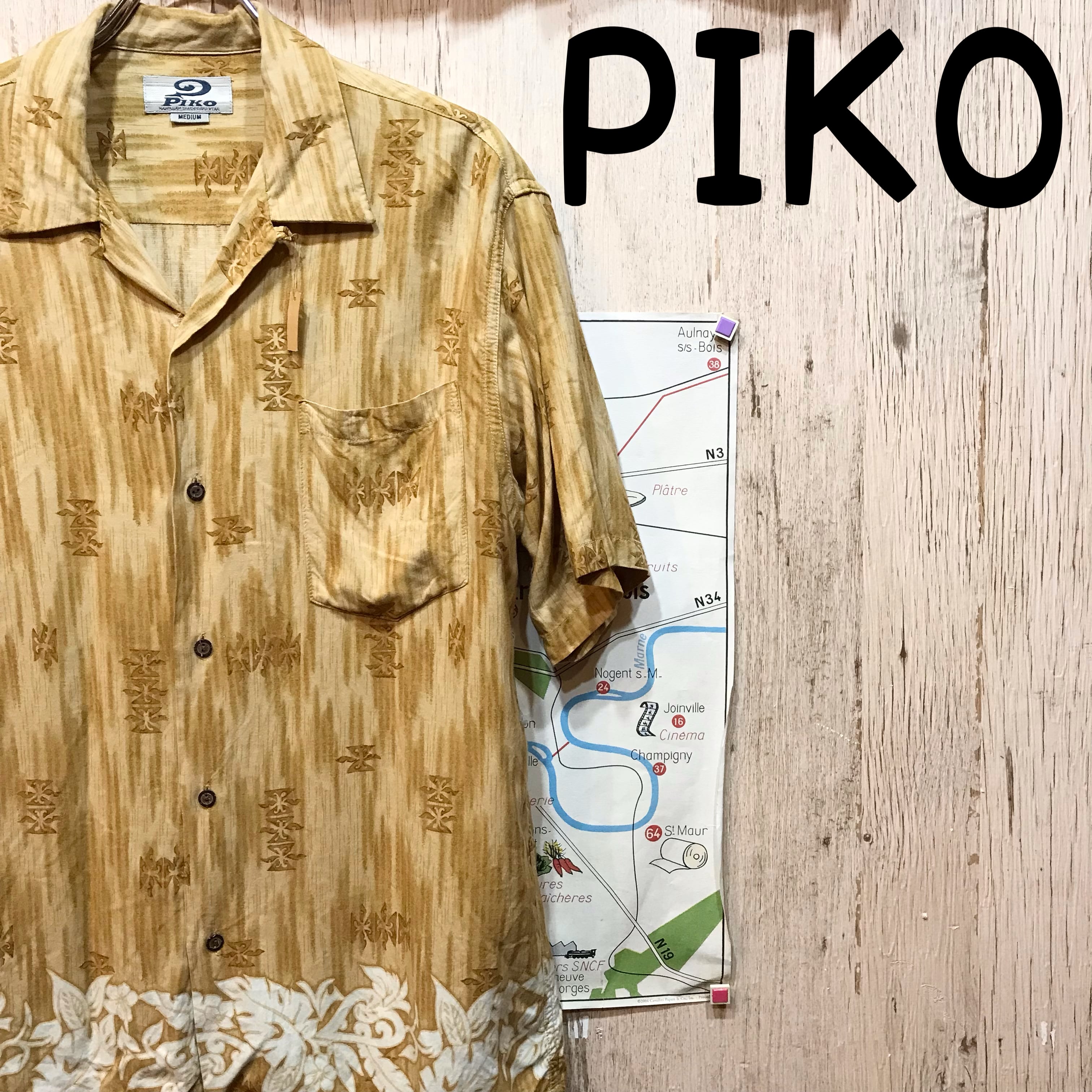 PIKO ピコ アロハシャツ M 古着 (962) | 温古着新