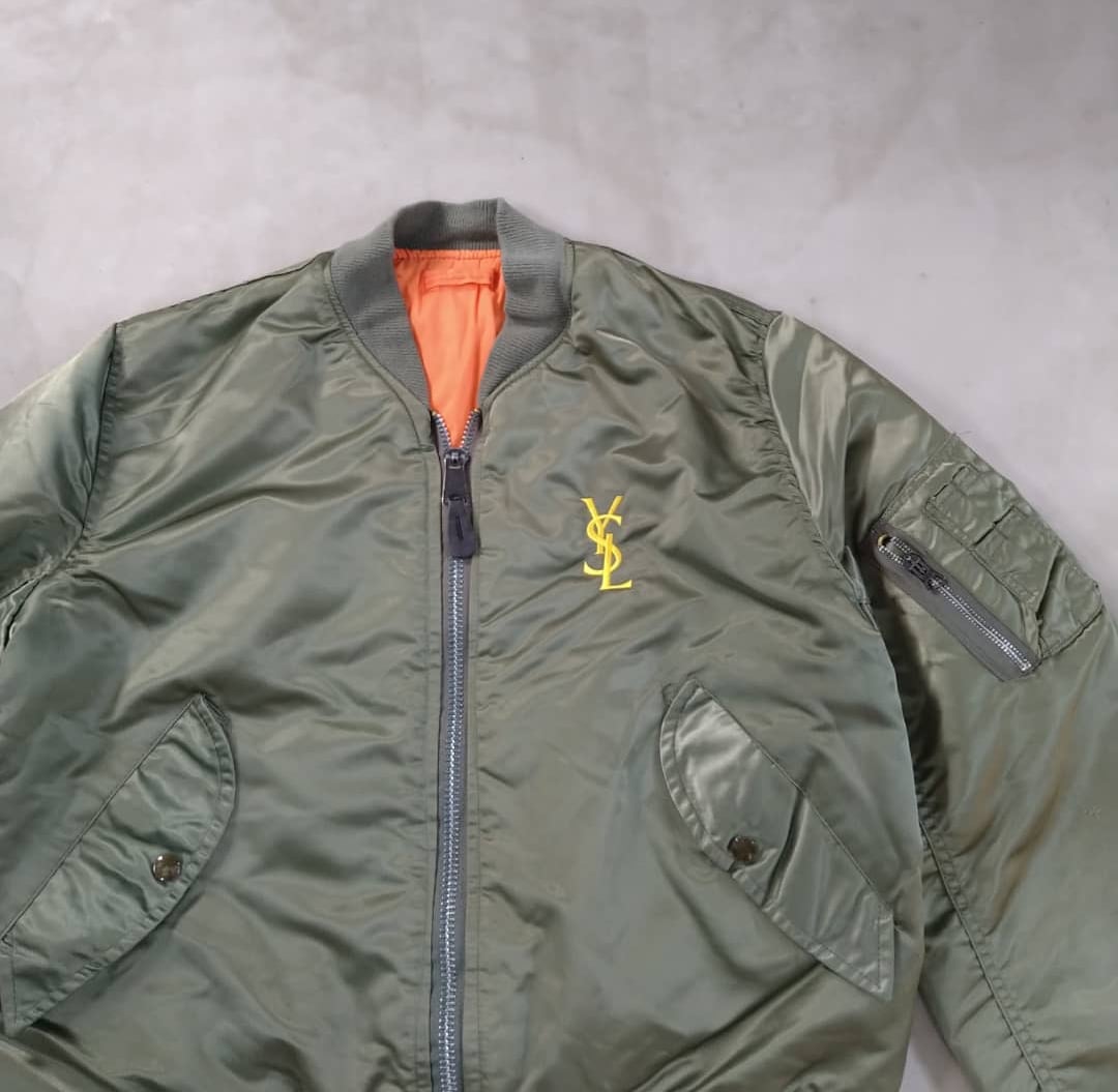 bootleg yvessantlaurent ma1 jacket | What