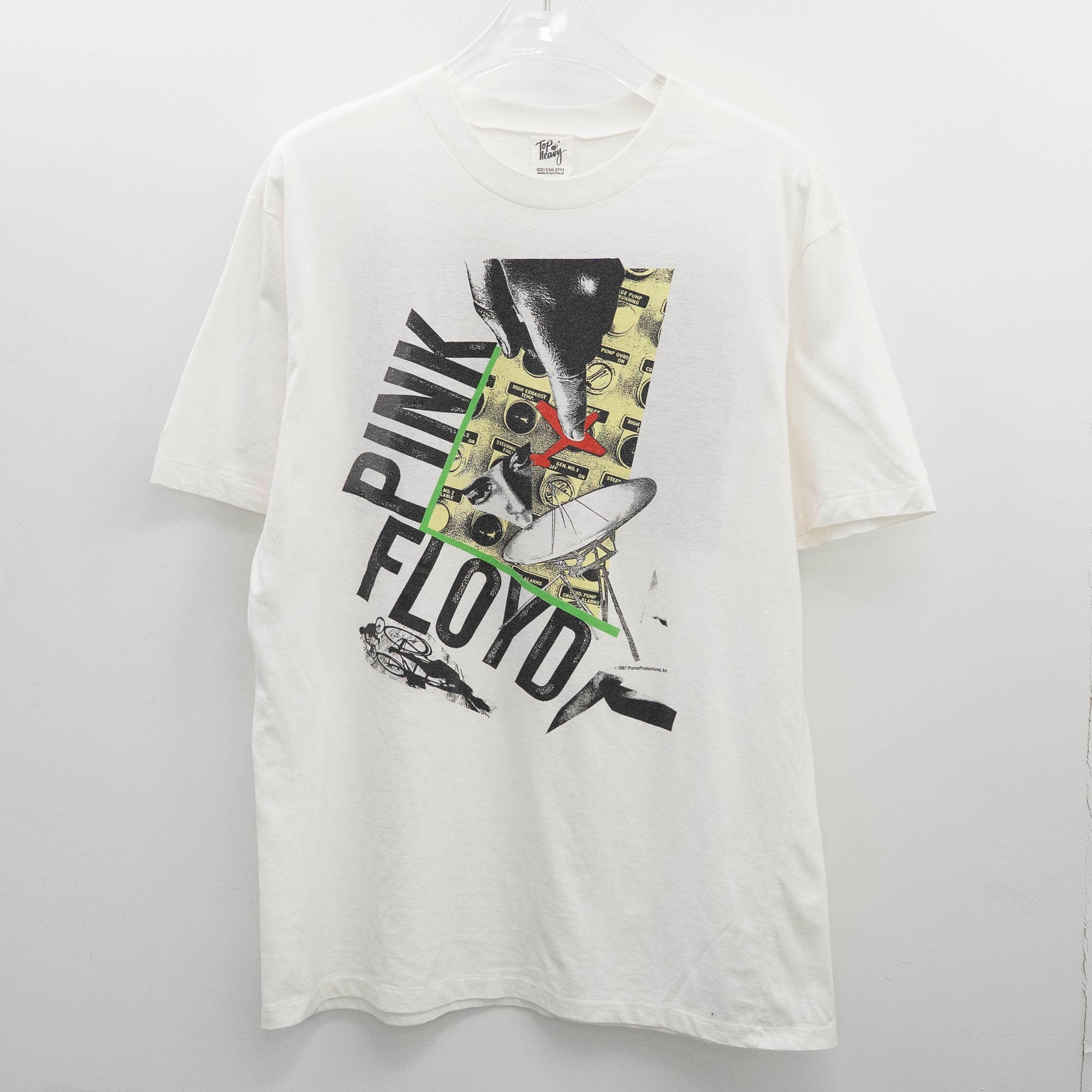 Pink Floyd " World Tour White " Top Heavy 20 Fits L 【A8-217】