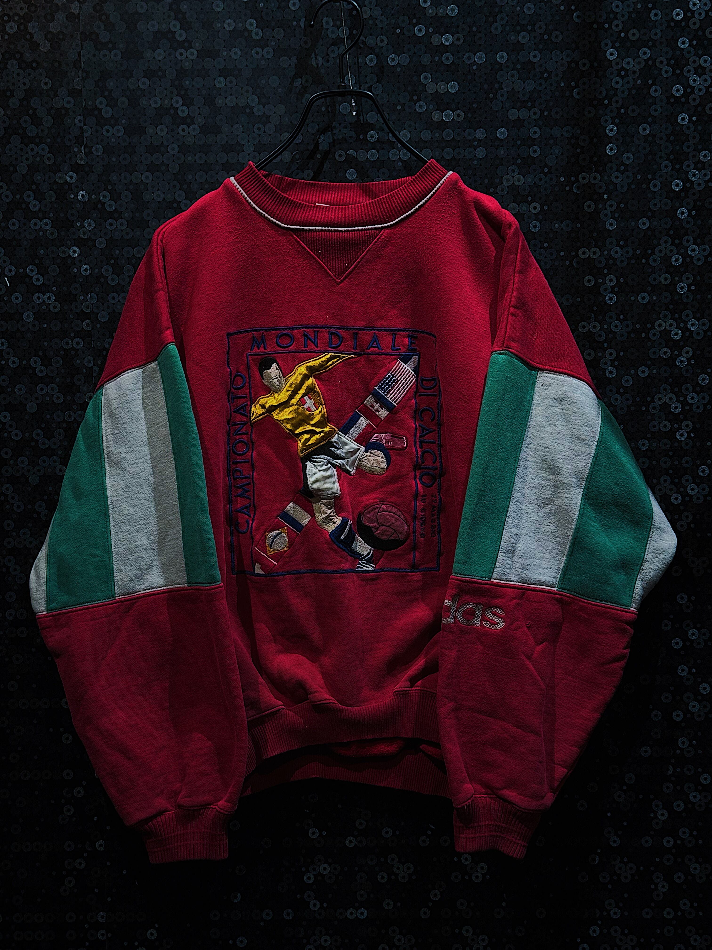 【ÆIEM】adidas collaboration"CAMPIONATO MONDIALE DI CALCIO"vintage over size sweat