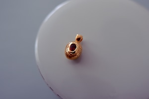 egg stone charm garnet