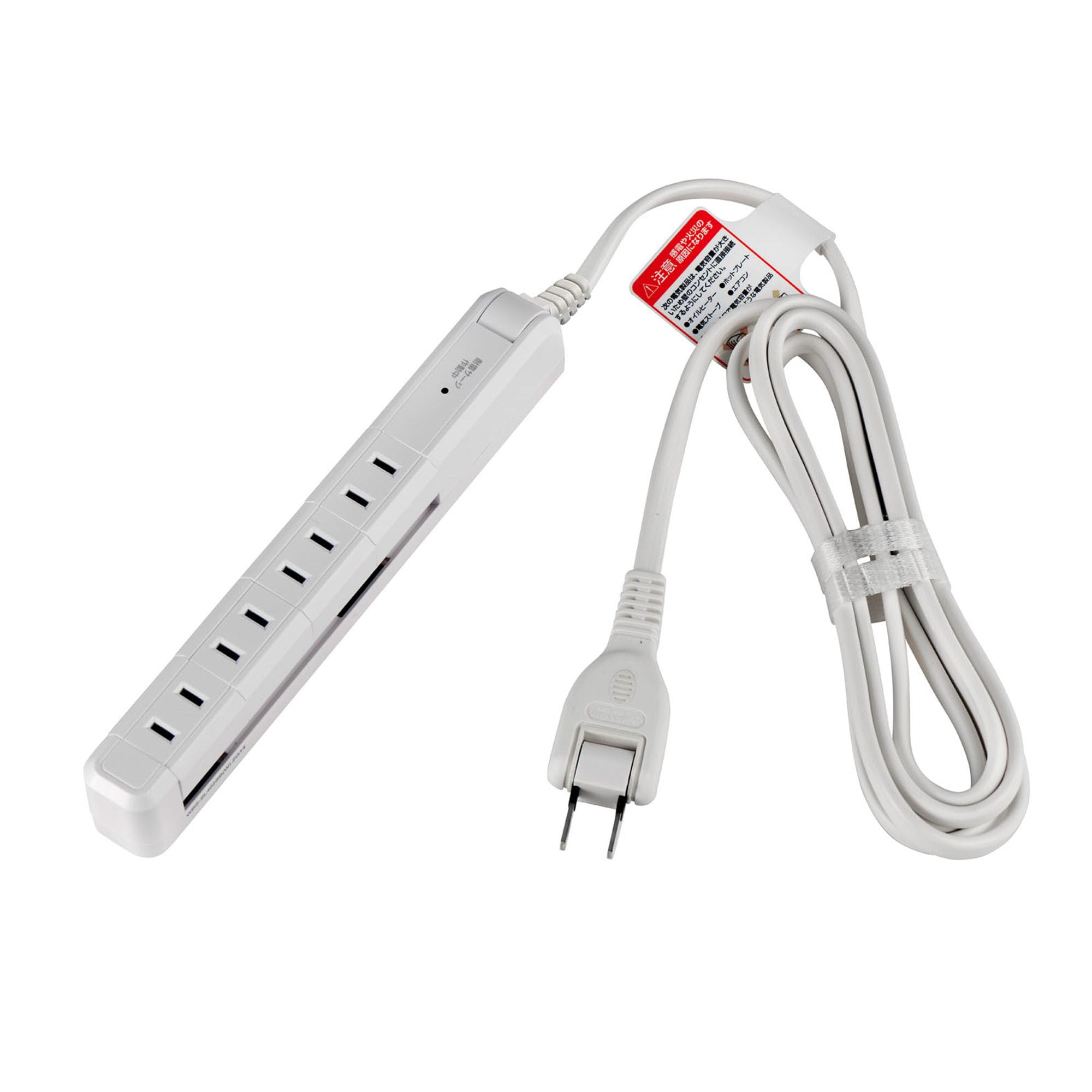 エルパ(ELPA) 耐雷スリム回転タップ 電源タップ 延長コード 2m 4個口 ホワイト WBS-SL402SB(W)