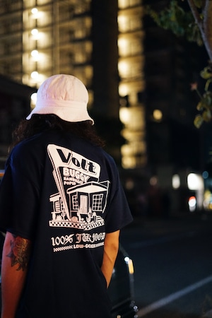 VOLT×BUGGY " 100% JUNK FOOD TEE " Navy