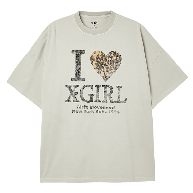【x-girl】FADED I LOVE X-GIRL S/S BIG TEE DRESS【エックスガール】
