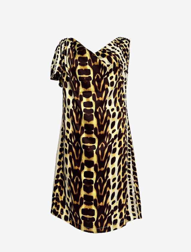 未使用 BLUMARINE ブルマリン レオパード シルクブレンド ワンピース BLUMARINE ブルマリン レオパード シルク ワンピース | リユース