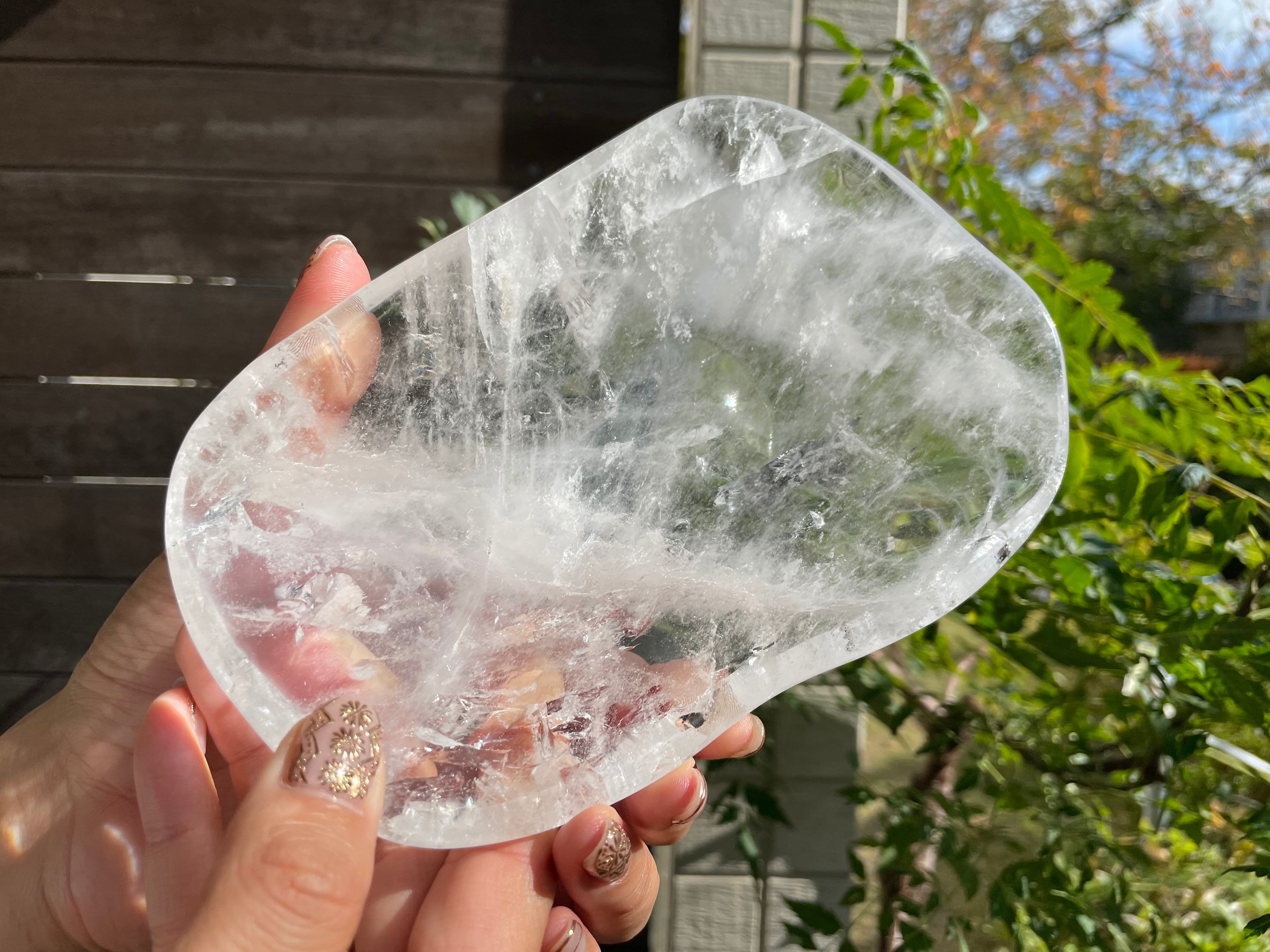 クリスタル bowl (D)780g　虹入り