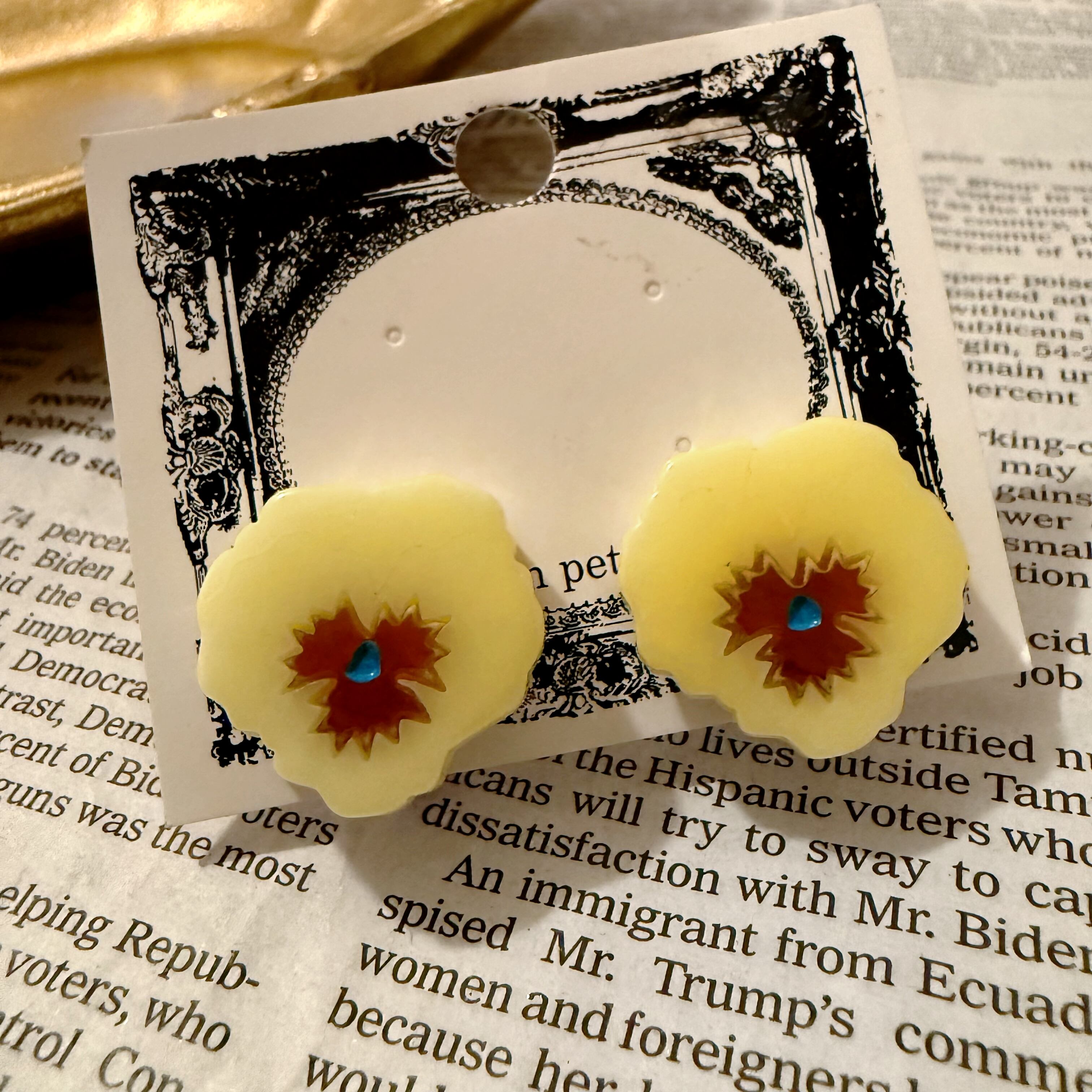 パンジーーイヤリング