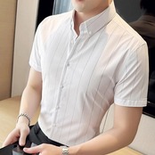short sleeve slim business shirt tops 00117