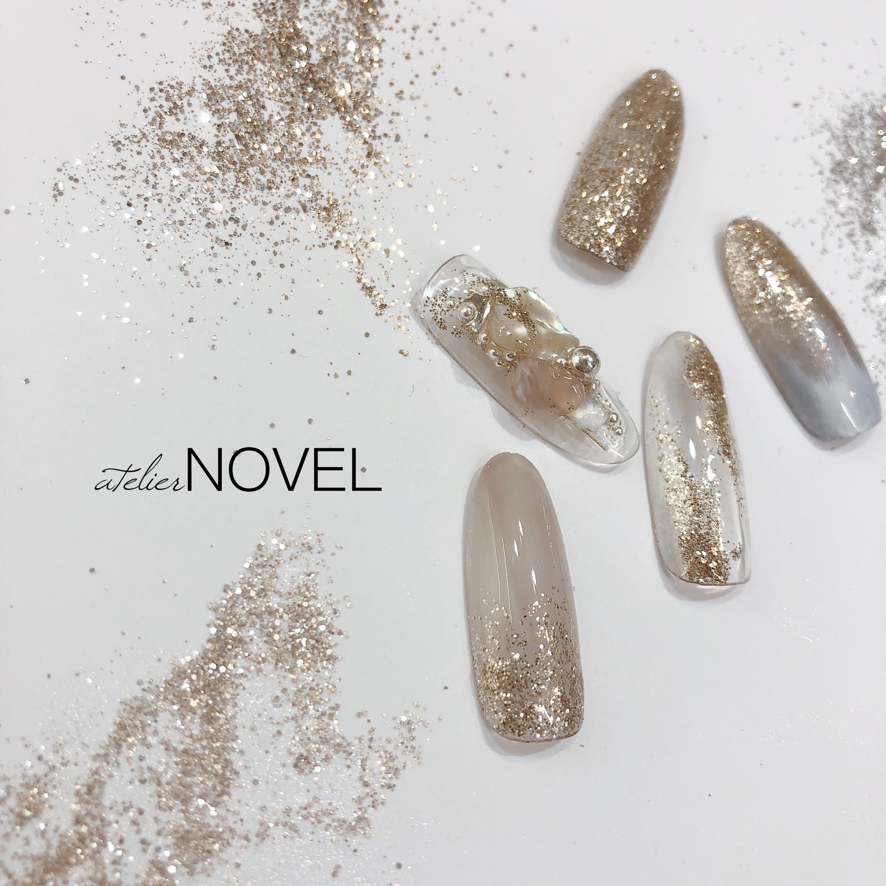 G126 Desert sand glitter | atelier NOVEL