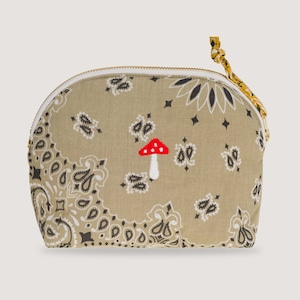 CALL IT BY YOUR NAME Vanity Pouch Small BEIGE/MUSTARD