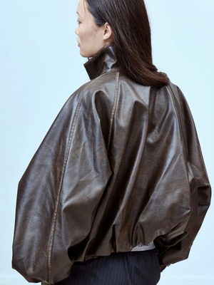 【26AW】THINGS THAT MATTER シングスザットマター / アウター / FAUX LEATHER BALLOON BLOUSON　0586TM0608P