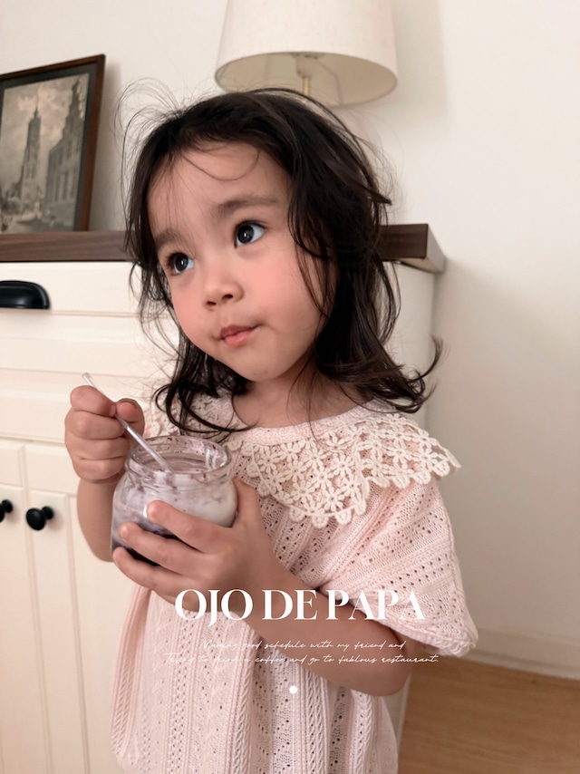 《予約》ojo de papa ¨ lace knit tee ¨ 2nd 26summer