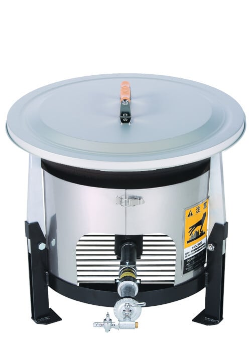 かまどセット 三和金属 　長期保管未使用品(1セット) ダイワ移動かまど4升 EG600A アルミふたタイプ ガス・薪併用(0044873