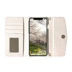 麗咲 - 和風 三つ折り手帳型iPhoneケース
