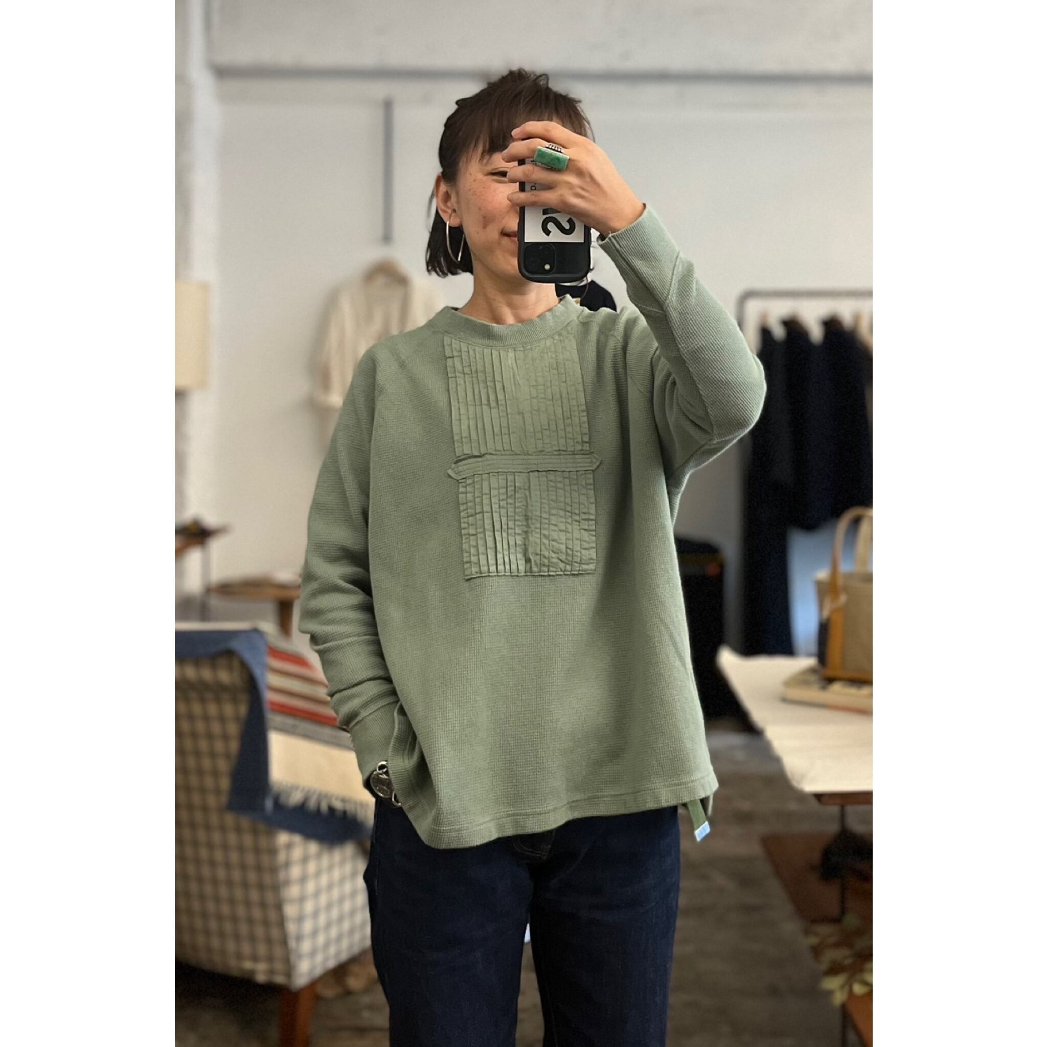 Simva114-0098-SG Pintuck Thermal L/S SAGE | O'KEEFFE Online Store