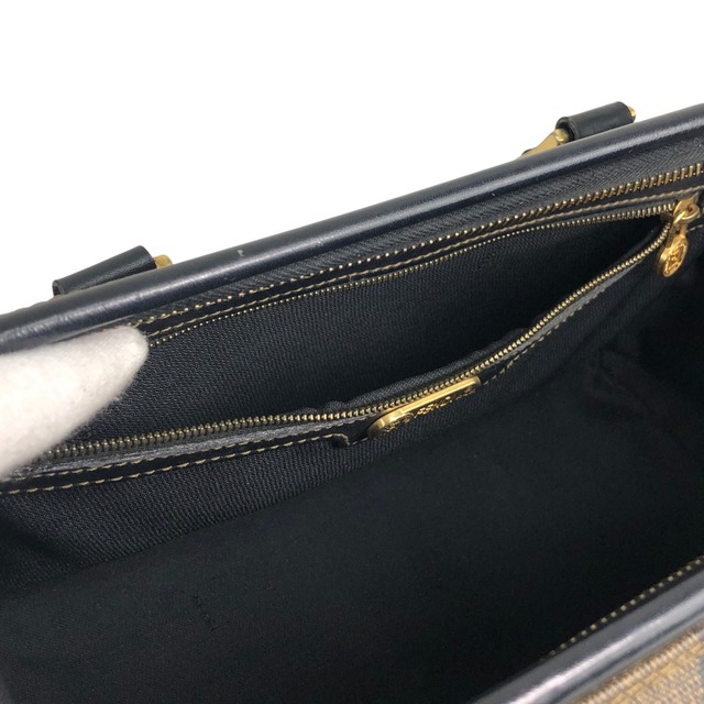 FENDI フェンディ ペカン ハンドバッグ ブラック FFロゴ PVC 2way ミニボストン vintage ヴィンテージ オールド 3d83yd