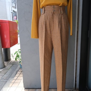 ウールチェックパンツ