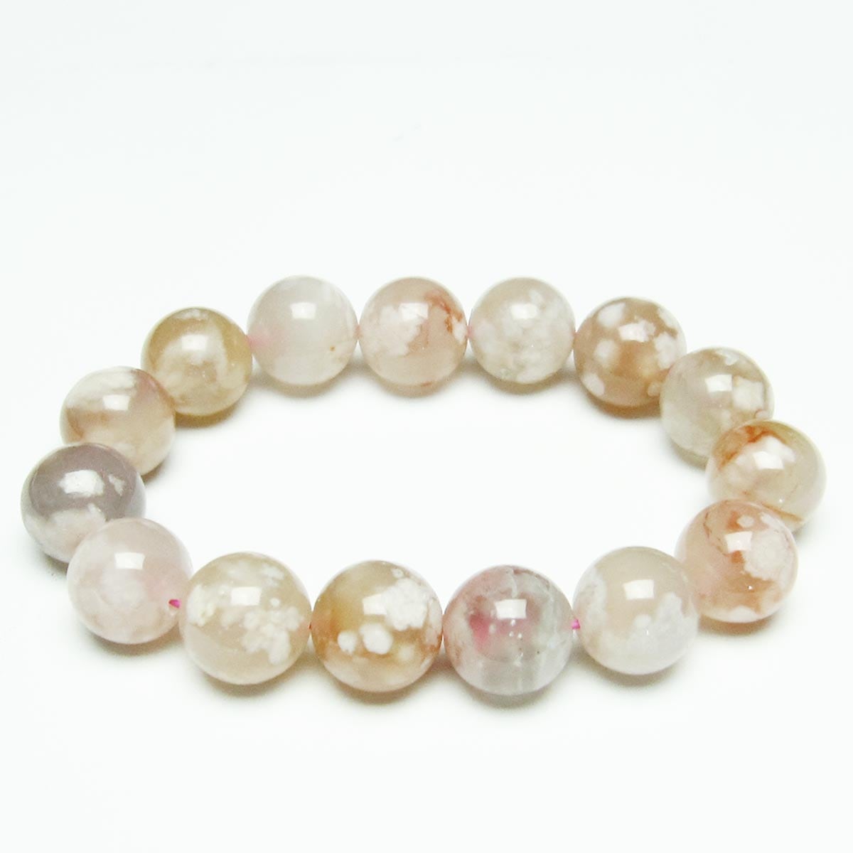 チェリーブロッサムアゲート ブレスレット 桜瑪瑙 14mm [M便 1/10] 111-26383