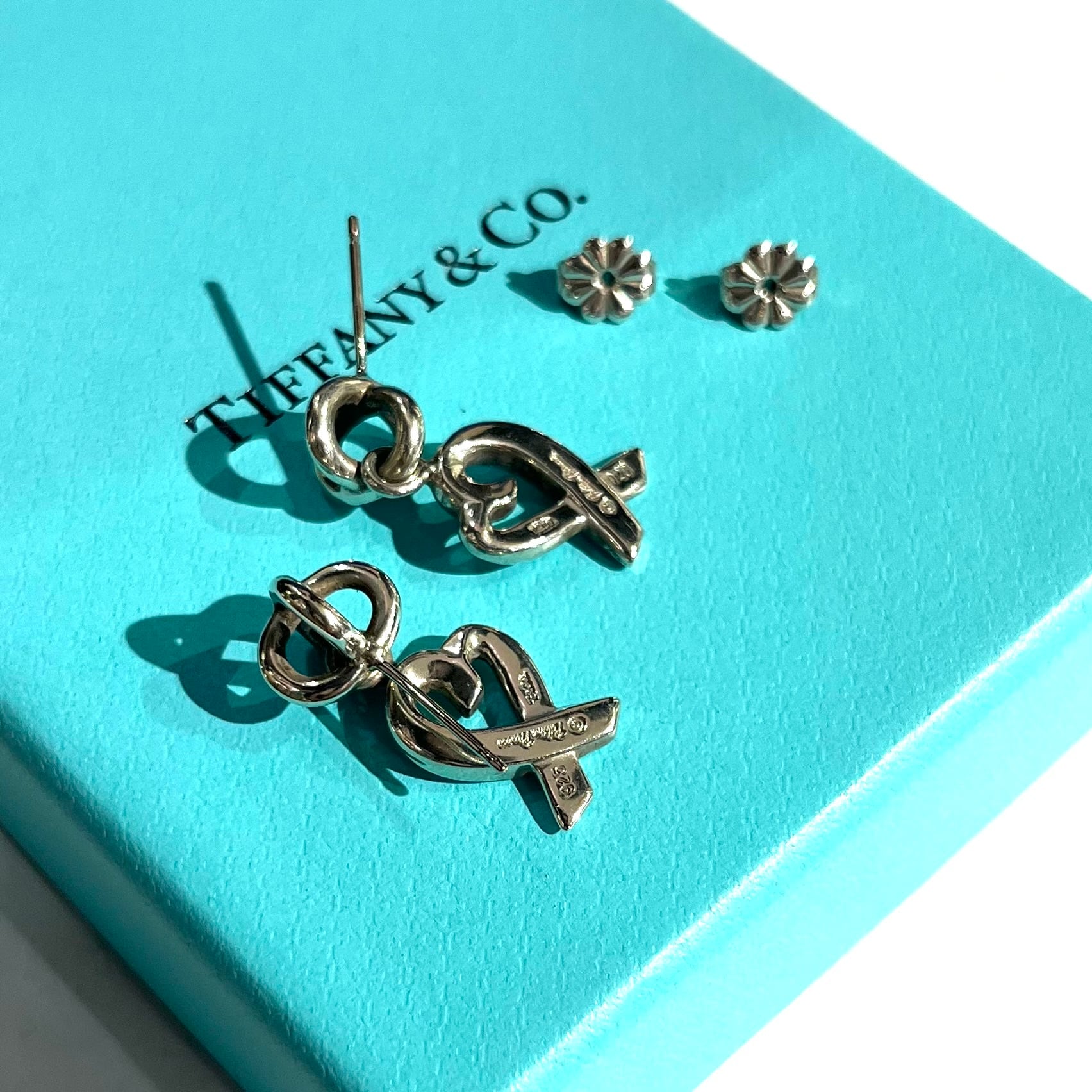 TIFFANY&CO.】1890 スイングラビングハート ピアス／シルバー925