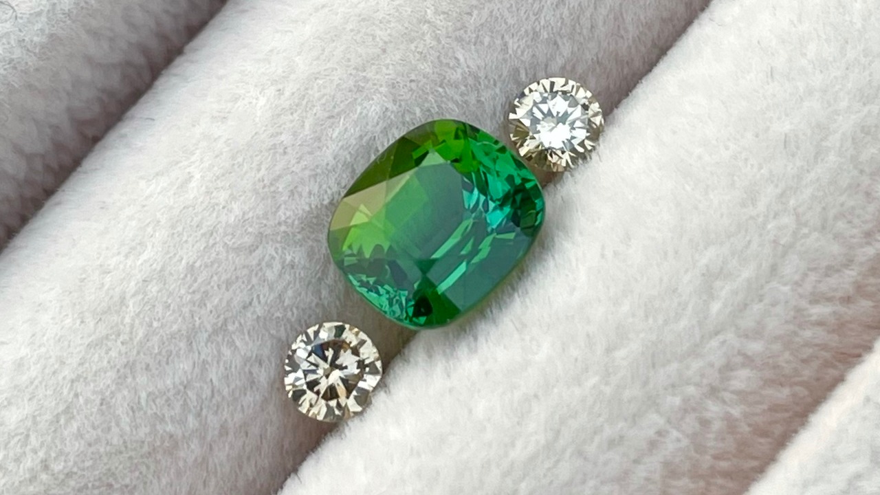 【2ピースペア】ブラウンダイヤモンド 約3mm